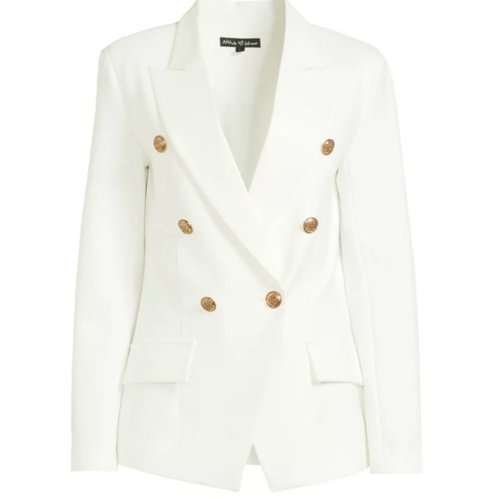 COPY - Attitude Unknown Women's Double Breasted Blazer with Metallic Buttons, XS